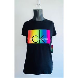 NWT! Calvin Klein pride graphic tee XS!